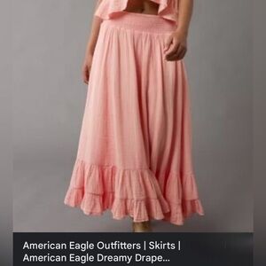 American Eagle Outfitters Pink Maxi Skirt 112555